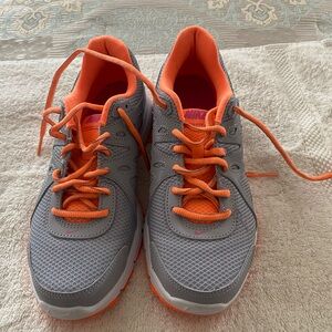 Nike Women's Gray and Orange Running Shoes